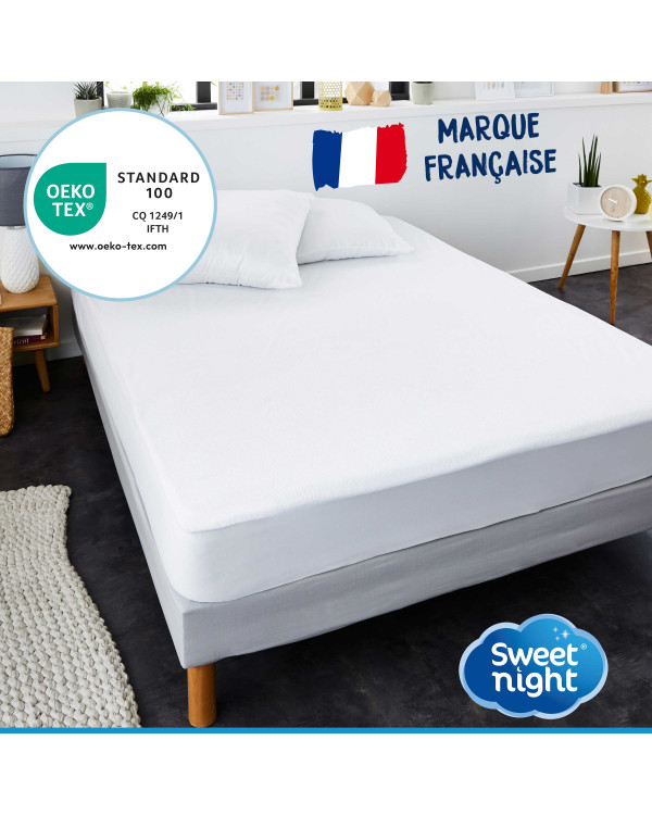 Protège matelas éponge 100% coton et imperméable 