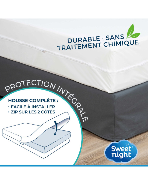 Housse anti-punaises de lit imperméable