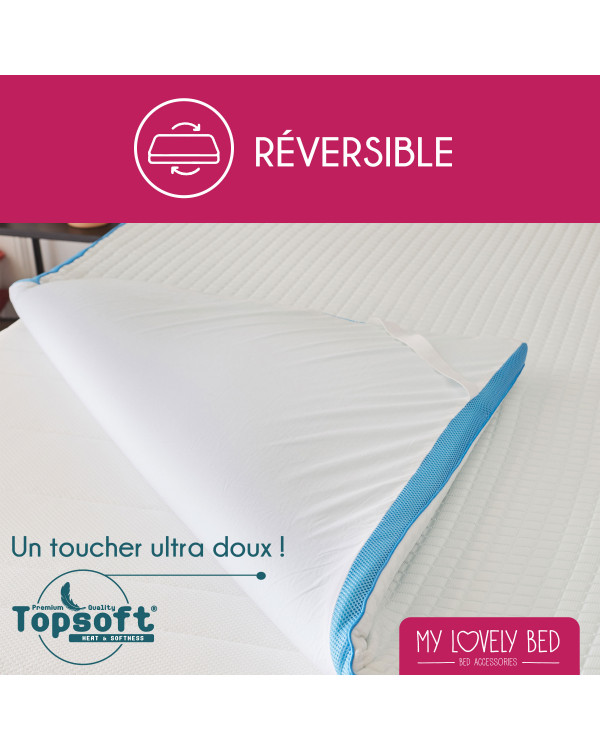 Sur matelas fraîcheur mémoire de forme  5 cm