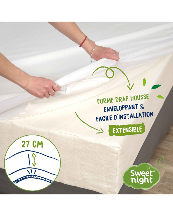 Protège matelas 100 % coton imperméable