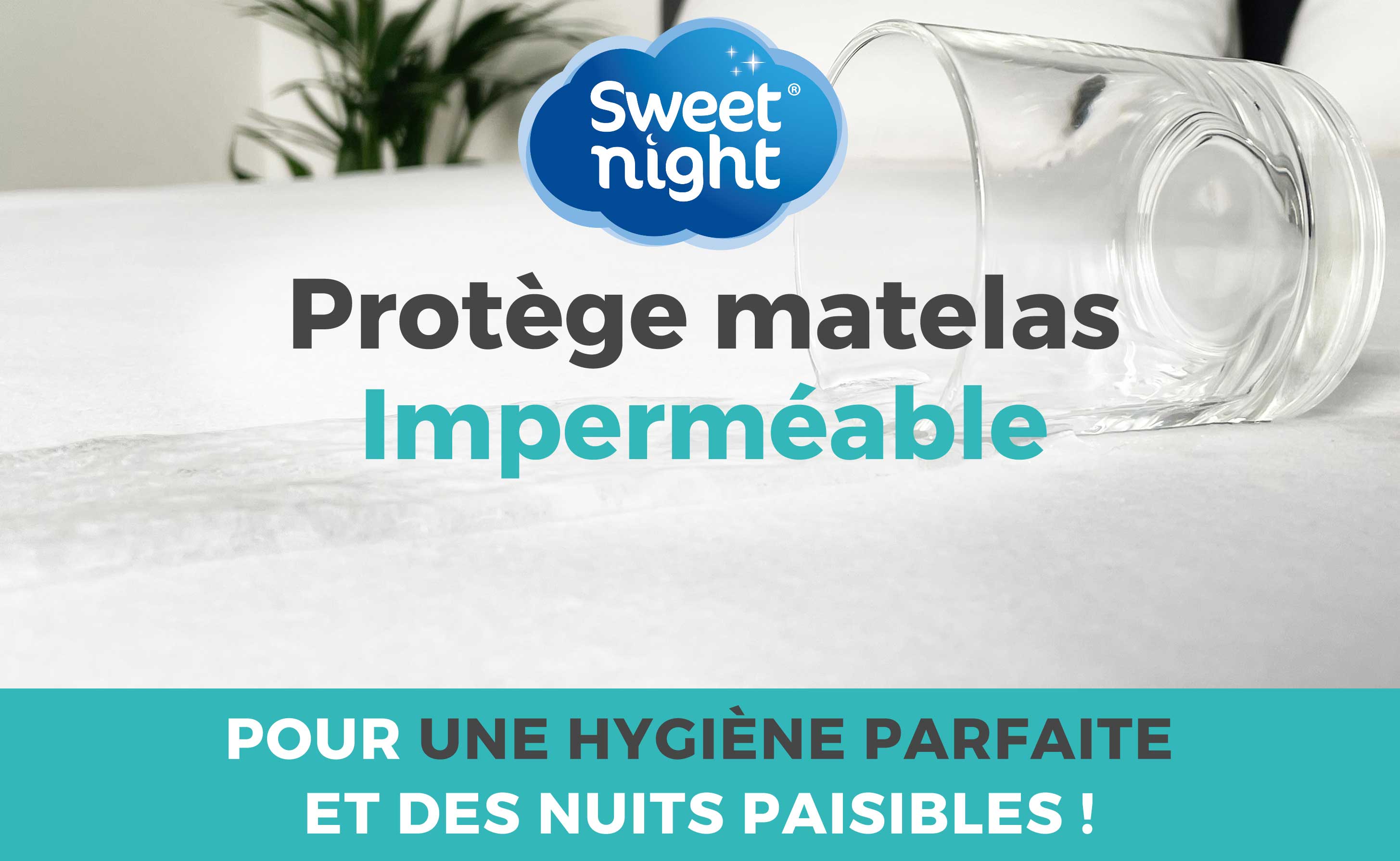 SWEET NIGHT Sweetnight - Protège Matelas 180x200 cm